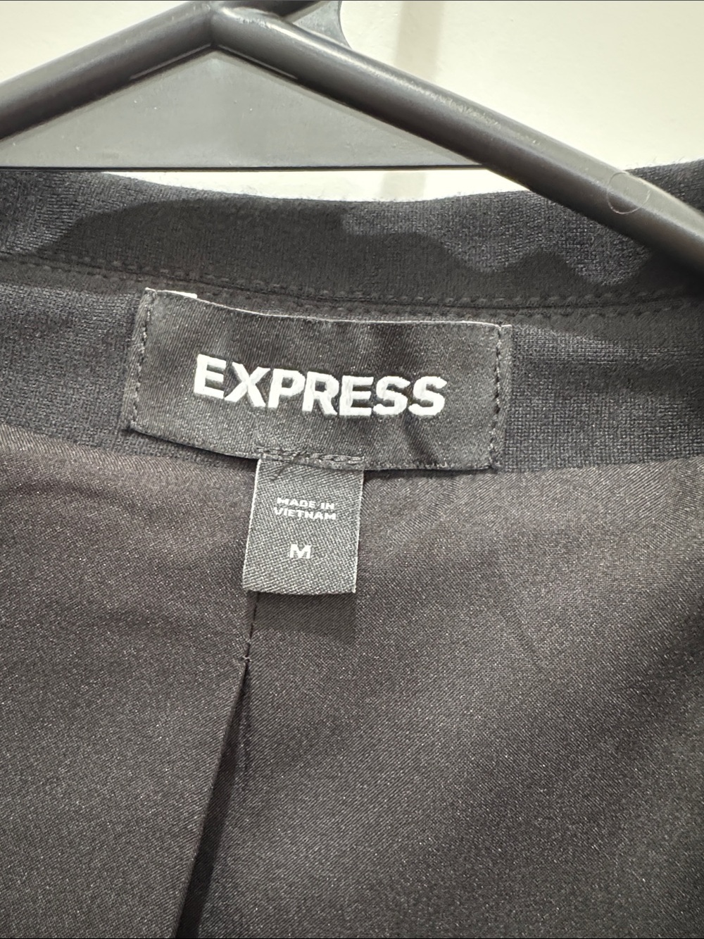 Express Black Women's Tailored Blazer with Notched Lapel - Picture 2 of 3